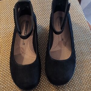 Clarks Black Suede Shoes